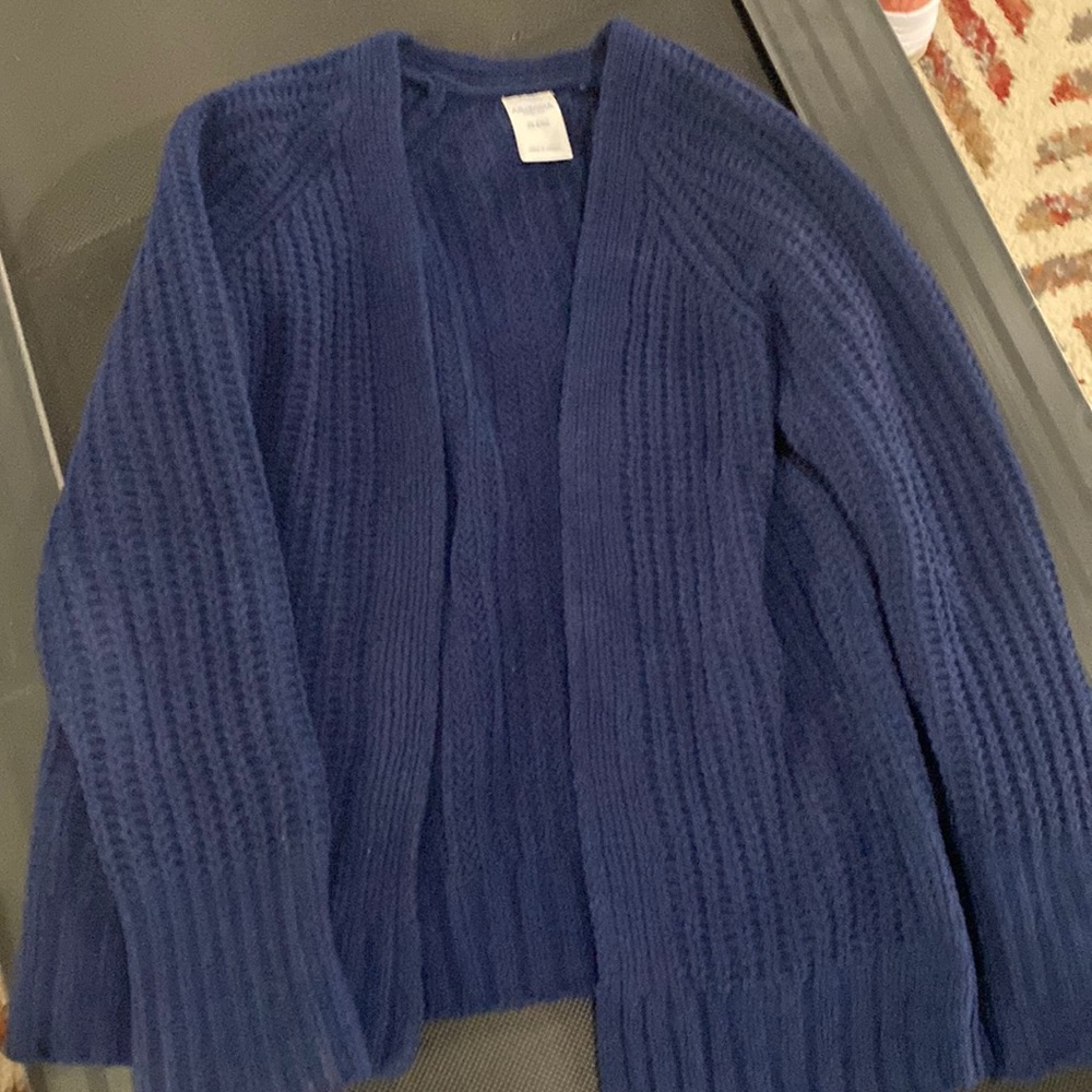 Girls navy cardigan